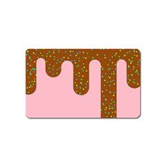 Ice Cream Dessert Food Cake Chocolate Sprinkles Sweet Colorful Drip Sauce Cute Magnet (name Card) by Maspions