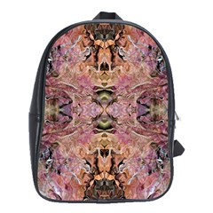 Pink On Brown School Bag (xl)