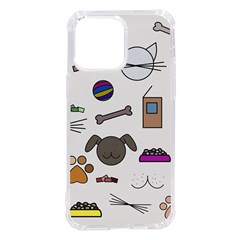 Cat Dog Pet Doodle Cartoon Sketch Cute Kitten Kitty Animal Drawing Pattern Iphone 14 Pro Max Tpu Uv Print Case by Bedest