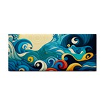 Waves Ocean Sea Abstract Whimsical Abstract Art Pattern Abstract Pattern Water Nature Moon Full Moon Hand Towel