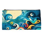 Waves Ocean Sea Abstract Whimsical Abstract Art Pattern Abstract Pattern Water Nature Moon Full Moon Pencil Case