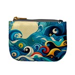 Waves Ocean Sea Abstract Whimsical Abstract Art Pattern Abstract Pattern Water Nature Moon Full Moon Mini Coin Purse