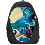 Waves Ocean Sea Abstract Whimsical Abstract Art Pattern Abstract Pattern Water Nature Moon Full Moon Backpack Bag