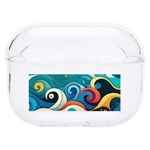 Waves Ocean Sea Abstract Whimsical Abstract Art Pattern Abstract Pattern Water Nature Moon Full Moon Hard PC AirPods Pro Case