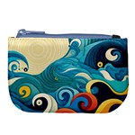 Waves Ocean Sea Abstract Whimsical Abstract Art Pattern Abstract Pattern Water Nature Moon Full Moon Large Coin Purse