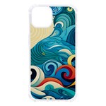 Waves Ocean Sea Abstract Whimsical Abstract Art Pattern Abstract Pattern Water Nature Moon Full Moon iPhone 13 TPU UV Print Case