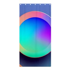 Circle Colorful Rainbow Spectrum Button Gradient Shower Curtain 36  X 72  (stall) 
