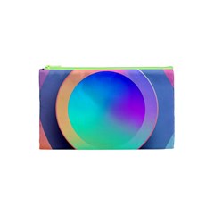 Circle Colorful Rainbow Spectrum Button Gradient Cosmetic Bag (xs)