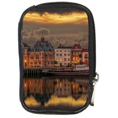 Old Port Of Maasslui Netherlands Compact Camera Leather Case