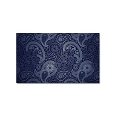 Blue Paisley Texture, Blue Paisley Ornament Sticker (rectangular) by nateshop