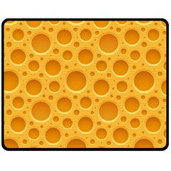 Cheese Texture Food Textures Two Sides Fleece Blanket (medium) by nateshop