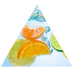 Fruits, Fruit, Lemon, Lime, Mandarin, Water, Orange Wooden Puzzle Triangle