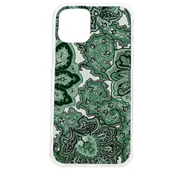 Green Ornament Texture, Green Flowers Retro Background Iphone 12 Pro Max Tpu Uv Print Case by nateshop