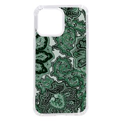 Green Ornament Texture, Green Flowers Retro Background Iphone 14 Pro Max Tpu Uv Print Case by nateshop
