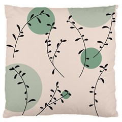 Plants Pattern Design Branches Branch Leaves Botanical Boho Bohemian Texture Drawing Circles Nature 16  Baby Flannel Cushion Case (two Sides) by Maspions