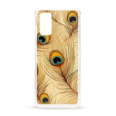 Vintage Peacock Feather Peacock Feather Pattern Background Nature Bird Nature Samsung Galaxy S20 6 2 Inch Tpu Uv Case