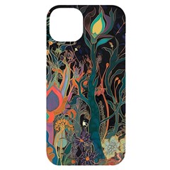 Trees Forest Mystical Forest Nature Junk Journal Landscape Iphone 14 Plus Black Uv Print Case by Maspions