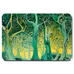 Trees Forest Mystical Forest Nature Junk Journal Scrapbooking Background Landscape Large Doormat