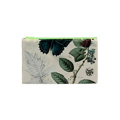 Butterflies Butterfly Botanical Nature Sketch Junk Journal Field Notes Paper Vintage Ephemera Cosmetic Bag (xs)