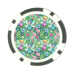 Fairies Fantasy Background Wallpaper Design Flowers Nature Colorful Poker Chip Card Guard (10 Pack)