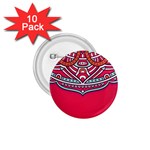 Mandala red 1.75  Buttons (10 pack)