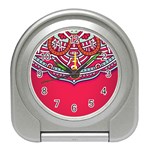 Mandala red Travel Alarm Clock