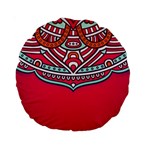 Mandala red Standard 15  Premium Round Cushions