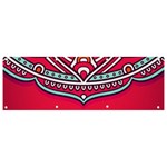 Mandala red Banner and Sign 9  x 3 