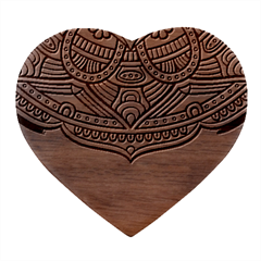 Mandala Red Heart Wood Jewelry Box by goljakoff