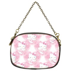 Hello Kitty Pattern, Hello Kitty, Child, White, Cat, Pink, Animal Chain Purse (two Sides) by nateshop