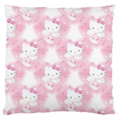 Hello Kitty Pattern, Hello Kitty, Child, White, Cat, Pink, Animal 16  Baby Flannel Cushion Case (two Sides) by nateshop