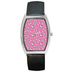 Hello Kitty Pattern, Hello Kitty, Child Barrel Style Metal Watch by nateshop