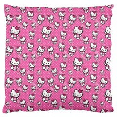 Hello Kitty Pattern, Hello Kitty, Child Standard Premium Plush Fleece Cushion Case (two Sides) by nateshop