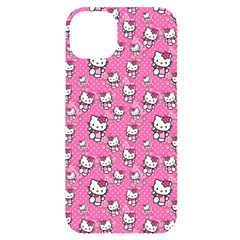 Hello Kitty Pattern, Hello Kitty, Child Iphone 14 Plus Black Uv Print Case by nateshop