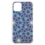 Islamic Ornament Texture, Texture With Stars, Blue Ornament Texture iPhone 12/12 Pro TPU UV Print Case Front