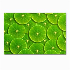 Lime Textures Macro, Tropical Fruits, Citrus Fruits, Green Lemon Texture Postcards 5  X 7  (pkg Of 10) by nateshop