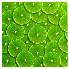 Lime Textures Macro, Tropical Fruits, Citrus Fruits, Green Lemon Texture Wooden Puzzle Square by nateshop