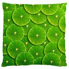 Lime Textures Macro, Tropical Fruits, Citrus Fruits, Green Lemon Texture 16  Baby Flannel Cushion Case (two Sides) by nateshop
