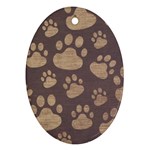Paws Patterns, Creative, Footprints Patterns Ornament (Oval)