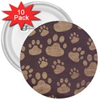 Paws Patterns, Creative, Footprints Patterns 3  Buttons (10 pack) 