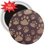 Paws Patterns, Creative, Footprints Patterns 3  Magnets (10 pack) 