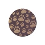 Paws Patterns, Creative, Footprints Patterns Rubber Coaster (Round)