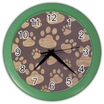 Paws Patterns, Creative, Footprints Patterns Color Wall Clock