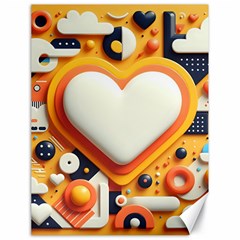 Valentine s Day Design Heart Love Poster Decor Romance Postcard Youth Fun Canvas 18  X 24 
