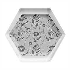 Flowers Flora Floral Background Pattern Nature Seamless Bloom Background Wallpaper Spring Hexagon Wood Jewelry Box by Maspions