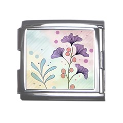 Flower Paint Flora Nature Plant Mega Link Italian Charm (18mm) by Maspions