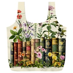 Books Flowers Book Flower Flora Floral Full Print Recycle Bag (xxl) by Maspions