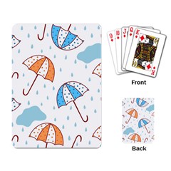 Rain Umbrella Pattern Water Playing Cards Single Design (rectangle)