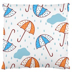 Rain Umbrella Pattern Water 16  Baby Flannel Cushion Case (two Sides) by Maspions