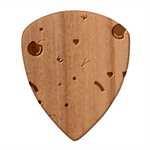 Pattern-fruit-apples-green Wood Guitar Pick (Set of 10) Front